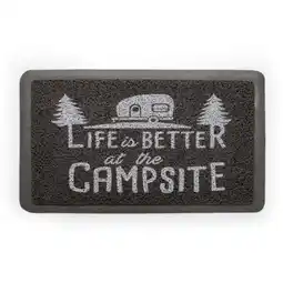 Walmart Camco 126.32 Life is Better at the Campsite Scrub Rug, Gray offer