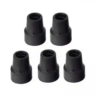 Walmart yotijay 4x5x Cane Tips Universal Non Slip Protectors Cover Rubber Tips black offer