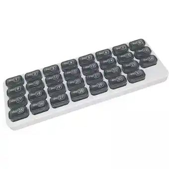 Walmart yotijay 2xPill Box Organizer Dispenser Case Container Storage Monthly Gray offer