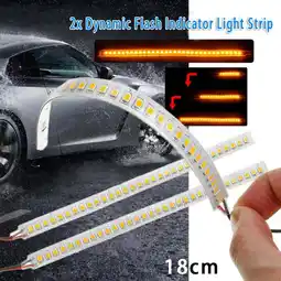 Walmart Goodhd 2Pcs Dynamic Led Car Side Rearview Mirror Turn Signal Indicator Light Strip 18Cm offer