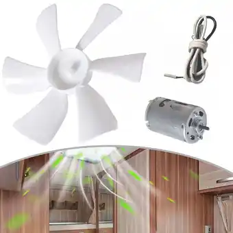 Walmart 6in 12V Rv Vent Motor Bath Exhaust Fan Blade Home Bathroom Roof Mobile Home offer