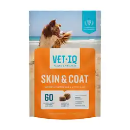 Walmart VetIQ Skin & Coat Supplement for Dogs, Hickory Smoke Flavored Soft Chew, 7.4 oz, 60 Count offer