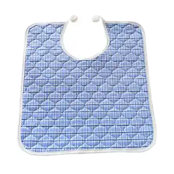 Walmart Adult Bibs for Men, Women for Eating with Adjustable Strap - Washable Reusable Blue offer