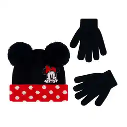 Walmart Disney Minnie Mouse Girls Double Pom Cuff Beanie 2-Piece Set, One Size Fits Most offer