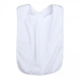 Walmart Bothyi 3xElderly Bib with Adjustable Strap Washable Dining Bib for Women Men Mealtime White offer