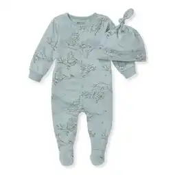 Walmart Burt's Bees Baby Organic Cotton Baby Jumpsuit & Knot Top Hat, Sizes Newborn-12 Months offer