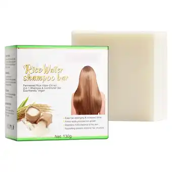 Walmart Linjieee Rice Shampoo Bar Nourishing Scalp Care Split Ends Gentle Cleansing 130g Dry Hair Products offer