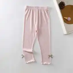 Walmart Tawop Baby Girl Pants Girl Summer Casual Pants Elastic Pink 8-9 Years offer