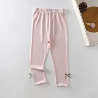 Walmart Tawop Baby Girl Pants Girl Summer Casual Pants Elastic Pink 8-9 Years offer