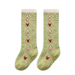 Walmart Ketyyh-chn99 Socks Kids Nonslip Slipper Socks Baby Stockings Mid-Calf Toddler Sock Green offer