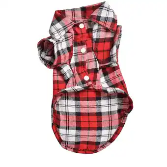 Walmart 3 Colors Fashion Pet Puppy Dog Plaid Shirt Coats Dogs Cloth Jacket In Fall XS offer