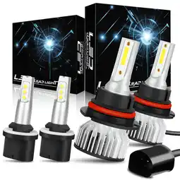 Walmart 4x For Pontiac Grand Prix 1997-2000 Combo 9007 880/899 LED Headlights Fog Light Bulb White offer