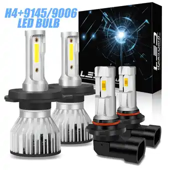 Walmart For Toyota Sequoia 2004-2007 Combo H4/9003 LED Headlight Kit Hi/Lo Beam 9006/9005 Fog Light Bulbs 4x offer