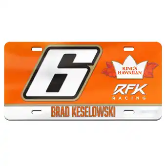 Walmart WinCraft Brad Keselowski Acrylic License Plate offer