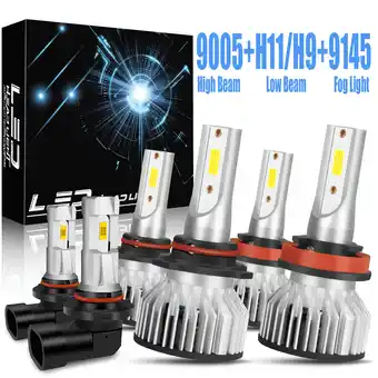 Walmart For Ford F150 2015-2021 LED Headlight Bulbs High Low Beam Fog Light Kit 6pcs offer