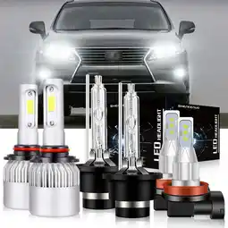 Walmart 9005 H11 D4S Xenon bulbs for 2010-15 Lexus RX350 LED Headlights High Low Beam 6pc offer