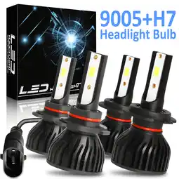 Walmart For Mazda 3 2007 2008 2009 - 6000K LED Headlight High&Low Beam Bulbs Kit 9005+H7 offer