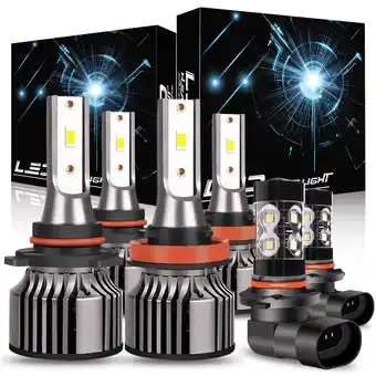 Walmart WVKVII LED Headlight Fog Light Bulbs for Ram 1500 2011-2012 High Low Beam Fog Lamp Kit 6pcs offer