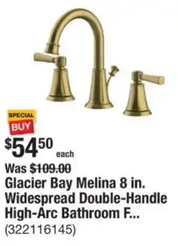 The Home Depot Glacier Bay Melina 8 in. Widespread Double-Handle High-Arc Bathroom F... offer