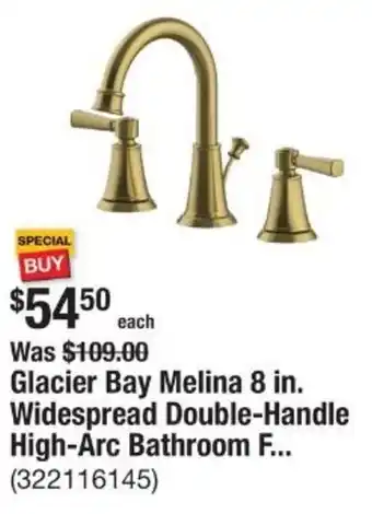 The Home Depot Glacier Bay Melina 8 in. Widespread Double-Handle High-Arc Bathroom F... offer