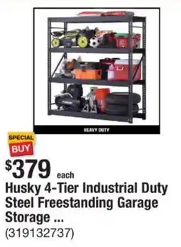 The Home Depot Husky 4-Tier Industrial Duty Steel Freestanding Garage Storage offer