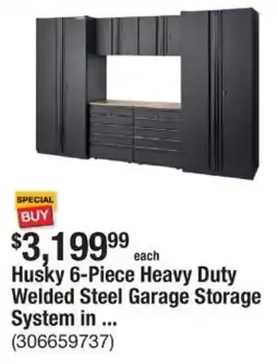 The Home Depot Husky 6-Piece Heavy Duty Welded Steel Garage Storage System offer