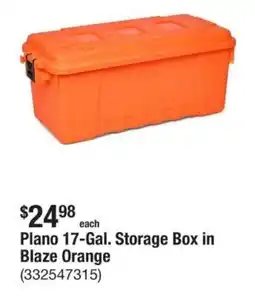 The Home Depot Plano 17-Gal. Storage Box in Blaze Orange offer