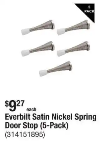 The Home Depot Everbilt Satin Nickel Spring Door Stop offer