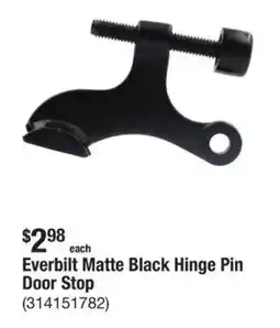 The Home Depot Everbilt Matte Black Hinge Pin Door Stop offer