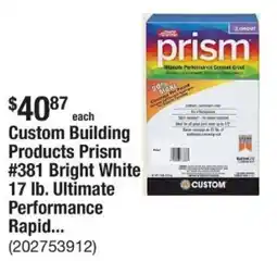 The Home Depot Custom Building Products Prism #381 Bright White 17 lb. Ultimate Performance Rapid offer