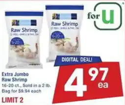 Albertsons Extra Jumbo Raw Shrimp offer