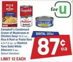 Albertsons Campbell's Condensed Cream of Mushroom or Chicken Soup offer