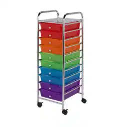 Walmart Honey-Can-Do 10-Drawer Multi-Color Rolling Cart, Rainbow offer