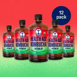 Walmart Health-Ade Kombucha, Watermelon - 12 Pack offer