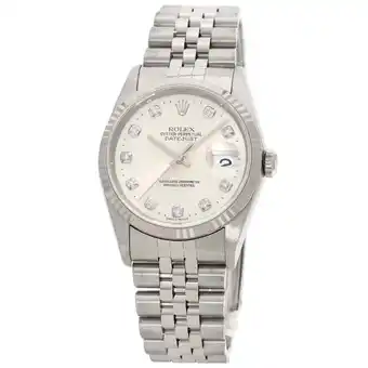 Walmart Pre-Owned Rolex 16234G Datejust 10P Diamond Watch Stainless Steel SS Men's (Good) offer