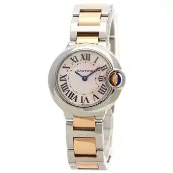 Walmart Pre-Owned Cartier W6920034 Ballon Bleu SM 28mm Watch Stainless Steel SSxK18PG Ladies (Good) offer