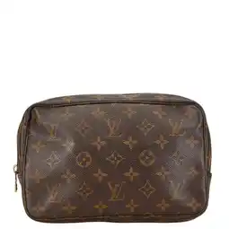 Walmart Pre-Owned Louis Vuitton Monogram Truss Toilette 23 Second Bag Clutch M47524 Brown PVC... (Good) offer