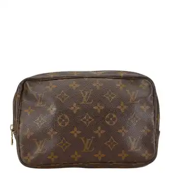 Walmart Pre-Owned Louis Vuitton Monogram Truss Toilette 23 Second Bag Clutch M47524 Brown PVC... (Good) offer