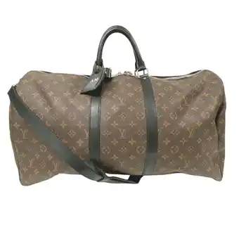 Walmart Pre-Owned LOUIS VUITTON M56714 Bandouliere 55 Keepall Monogram Macassar Boston Bag... (Good) offer