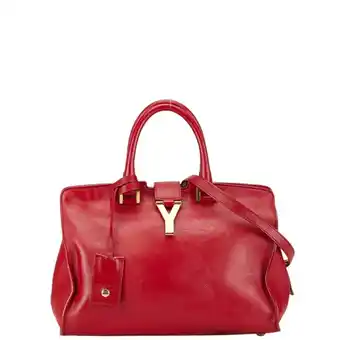 Walmart Pre-Owned Saint Laurent Petit Cabas Handbag Shoulder Bag 311210 Red Leather Women's... (Good) offer