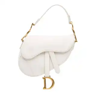 Walmart Pre-Owned Authenticated Dior Satchel Canvas White Women offer