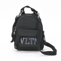 Walmart Pre-Owned Valentino VALENTINO VLTN Backpack-style shoulder bag Canvas Black S-156972 (Good) offer