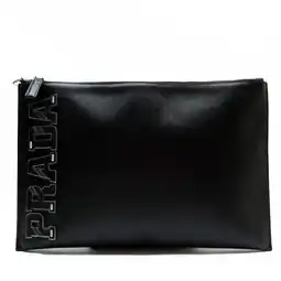 Walmart Pre-Owned PRADA Clutch bag leather black men's t19522a (Good) offer