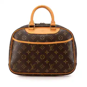 Walmart Pre-Owned Louis Vuitton Monogram Trouville Handbag M42228 Brown PVC Leather Women's... (Good) offer