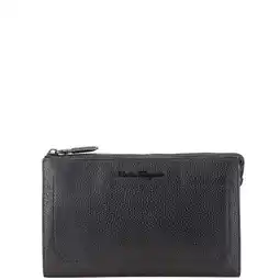 Walmart Pre-Owned Salvatore Ferragamo Clutch Bag Second 240859 Black Leather Women's (Good) offer