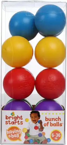 Walmart Bright Starts Children's Toy Balls, Plastic Multicolored offer