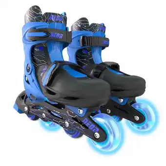 Walmart Yvolution Neon Kids Roller Skates Inline Size 3-6, One Pair, Boys and Girls, Blue offer