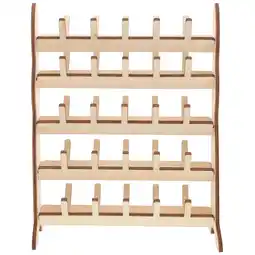 Walmart Spool Stand Braid Rack Organizer Hair Display Shelf Sewing Thread Holder Wooden offer