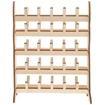 Walmart Spool Stand Braid Rack Organizer Hair Display Shelf Sewing Thread Holder Wooden offer