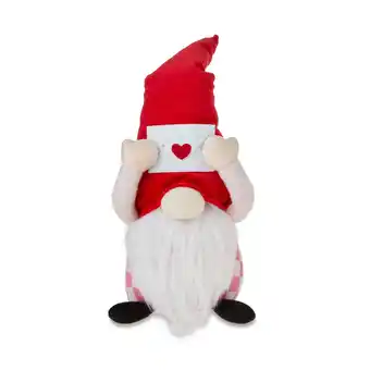 Walmart Valentine's Day Red and White Gnome Plush Decor, 17 in, by Way To Celebrate offer